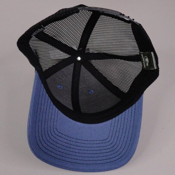 Drake Waterfowl Hat Blue Black Enid Mesh Snapback Trucker Cap Mens NWT DH4135 - Picture 7 of 9